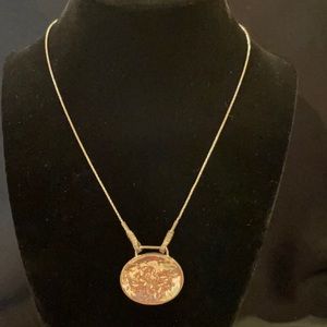 Silpada hammered disk necklace